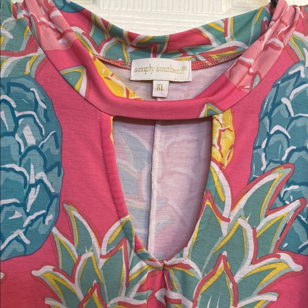 Simply Southern Pink and Blue Sleeveless Sundress - Picture 3 of 8